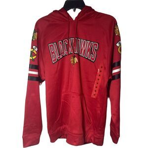 Men's NHL Chicago Blackhawks Hoodie Knights Apparel LLC Red Medium M Authentic